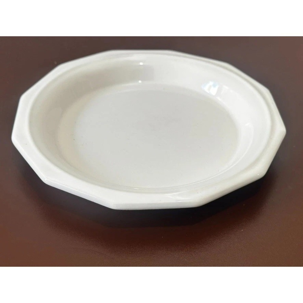 Vintage Pfaltzgraff Heritage Octagonal Saucer Plate Ironstone White Glaze 7"